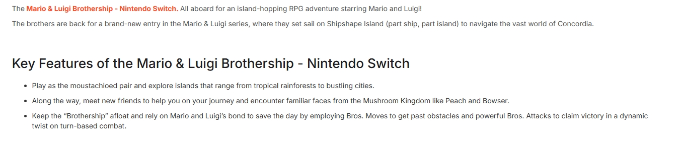 Mario & Luigi Brothership - Nintendo Switch