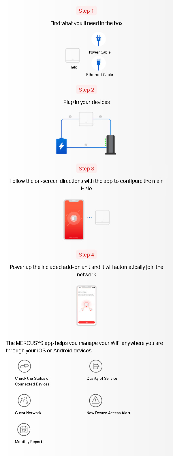 Mercusys Halo H60X AX1500 Whole Home Mesh WiFi 6 System - 3-pack