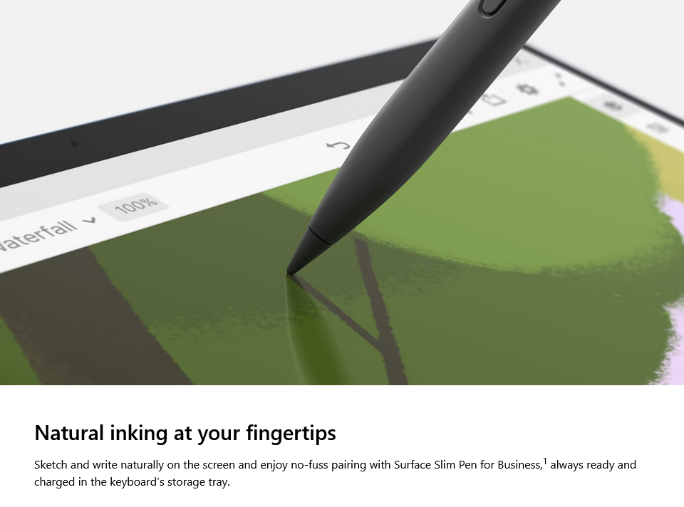 Microsoft Surface Pro 13" Keyboard with Pen Storage for Business - Platinum