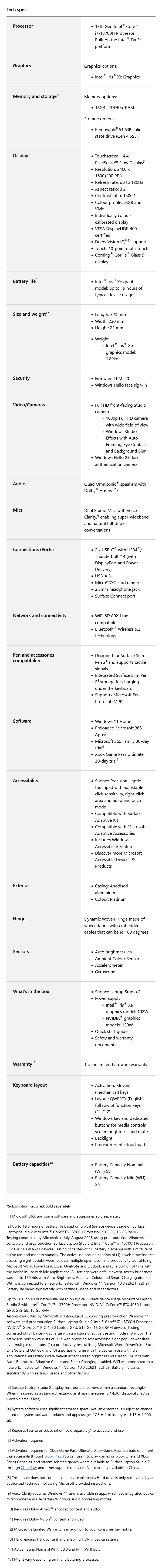 Microsoft Surface Studio 2 For Business 14.4" i7 16GB 512GB W11H
