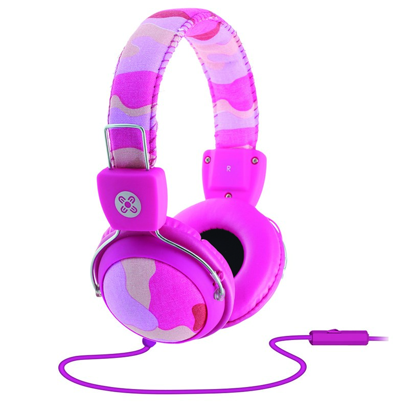 Moki Camo Headphones with InLine Mic Pink ACC HPCAMP Mwave