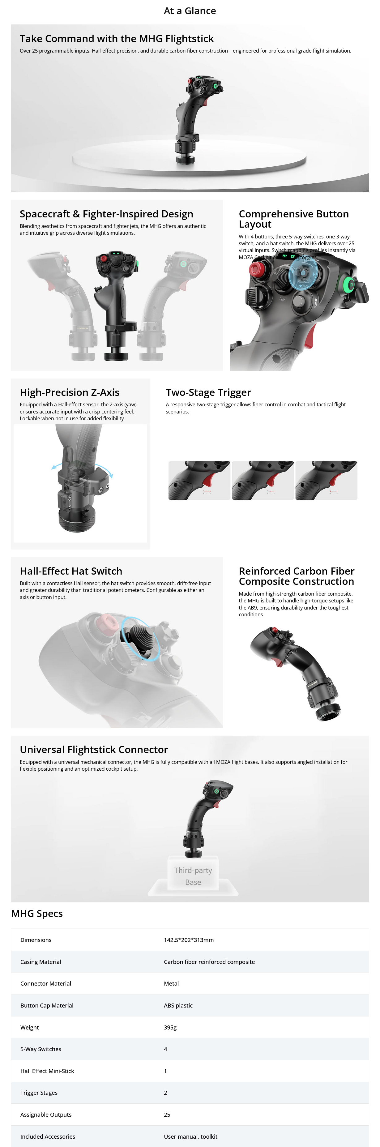 MOZA MHG Flight Stick