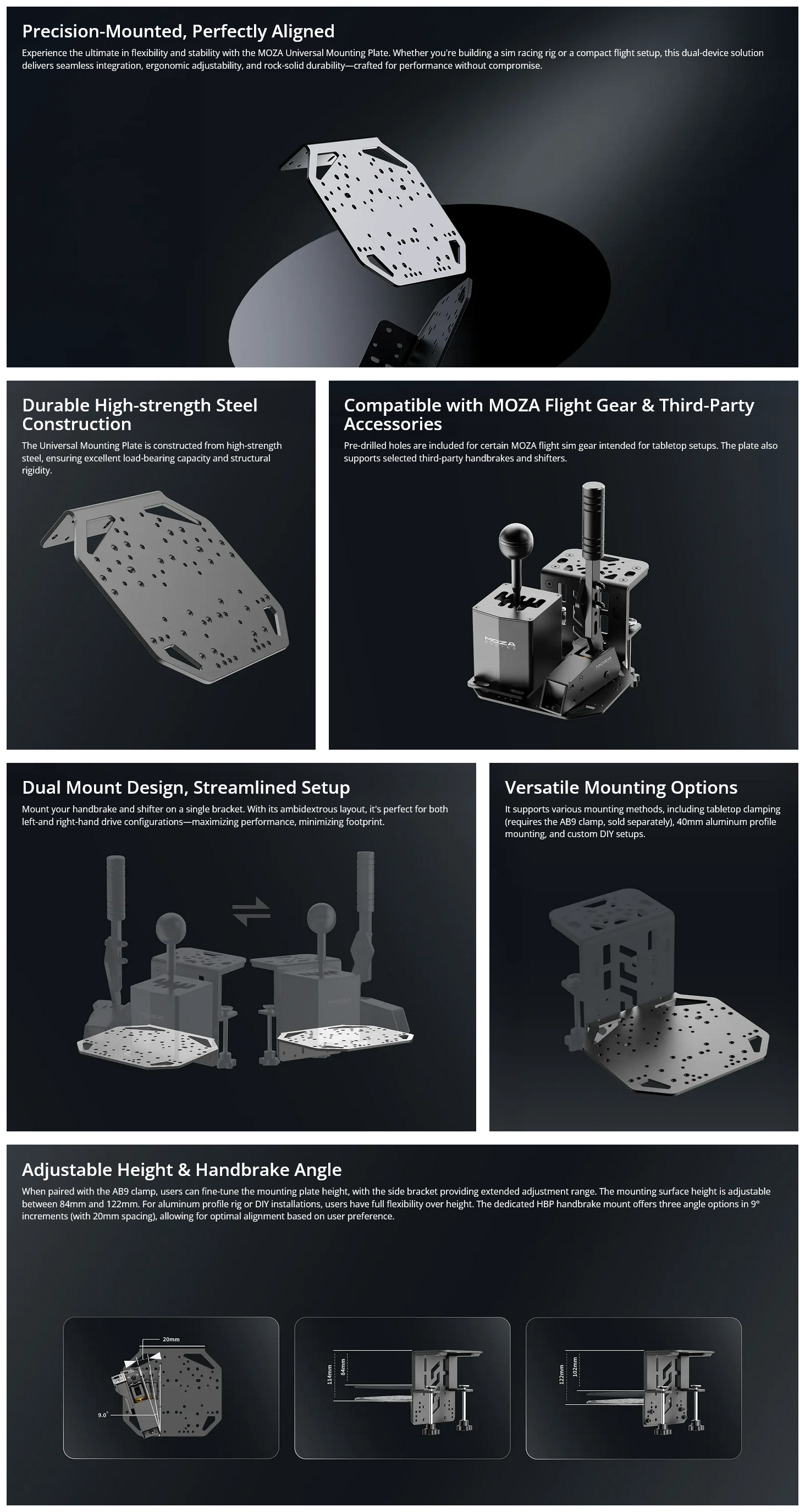 MOZA Racing Universal Mounting Plate