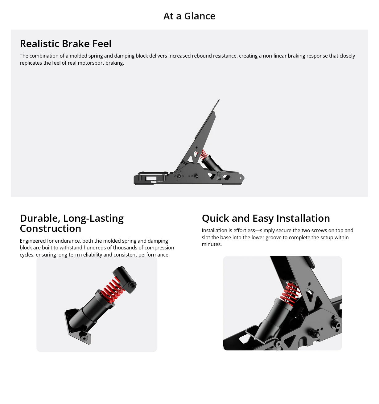 MOZA SR-P Lite Brake Pedal Performance Kit