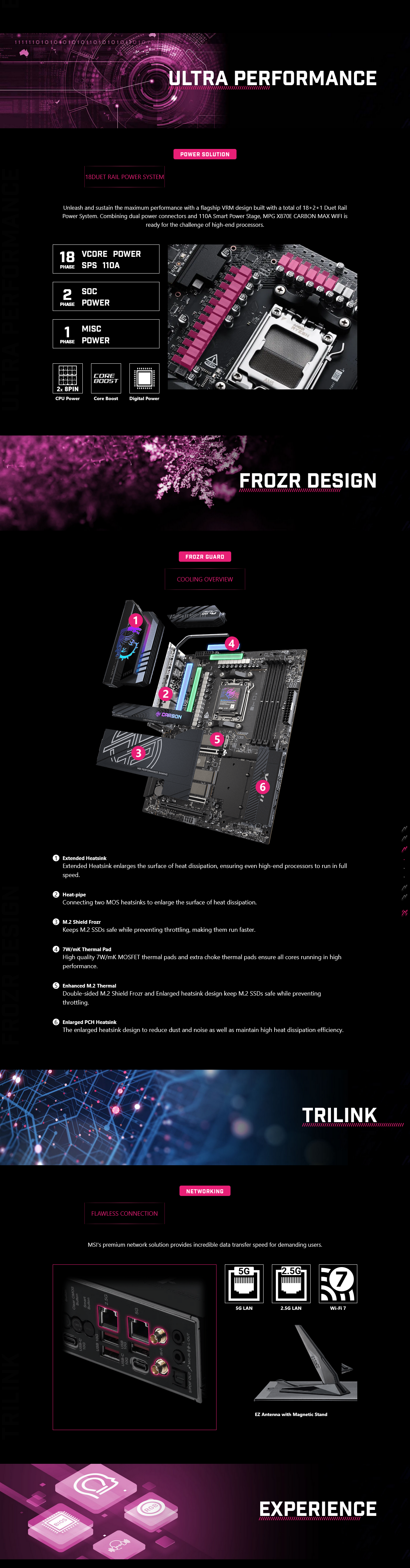 MPG X870E CARBON MAX WIFI AM5 ATX Motherboard