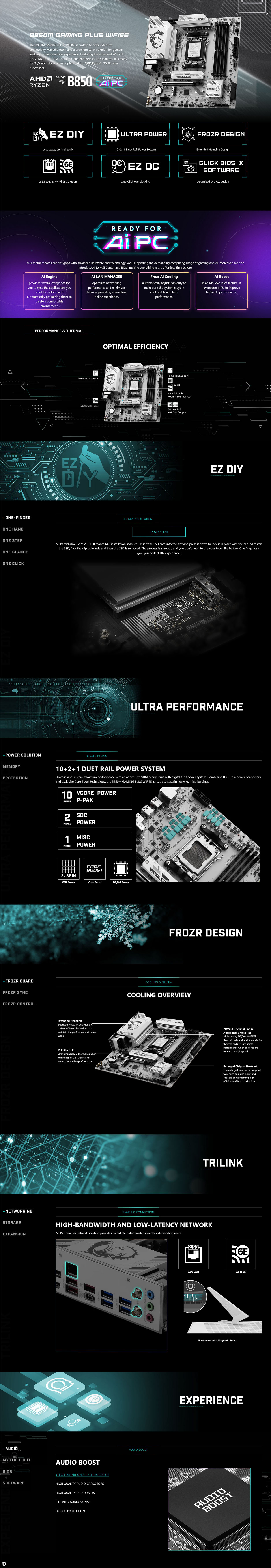 MSI B850M GAMING PLUS WIFI6E AM5 Micro-ATX Motherboard