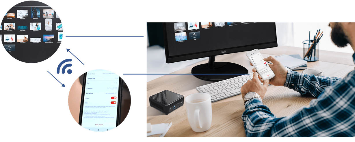 MSI Cubi N ADL Mini PC Celeron N100 4GB 128GB W11P