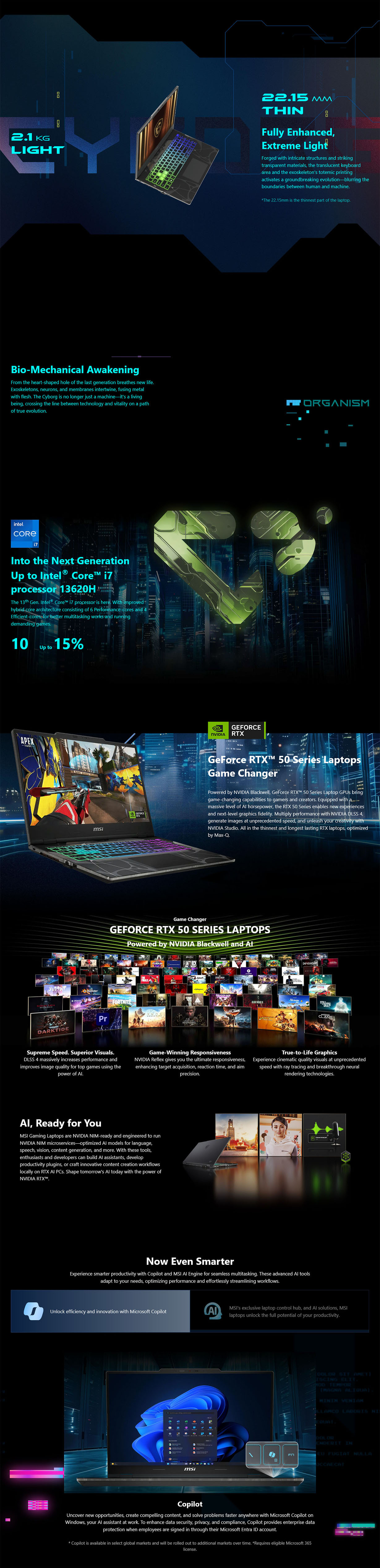 MSI Cyborg 15 B13WFKG 15.6