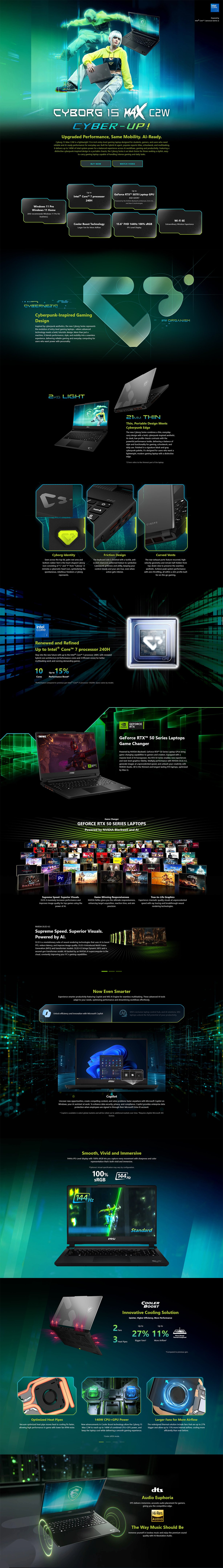 MSI Cyborg 15 Max C2WG 15.6