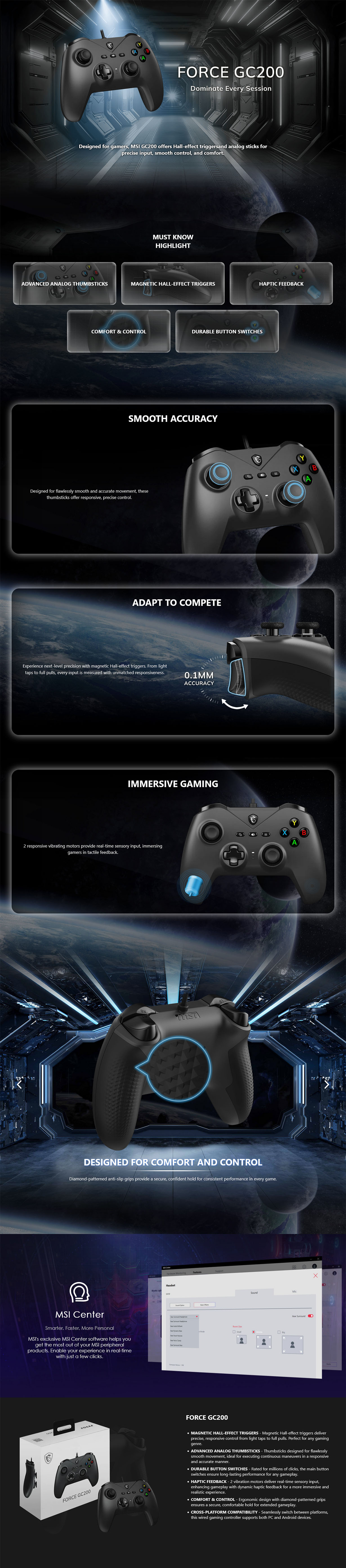 MSI FORCE GC200 Gaming Controller