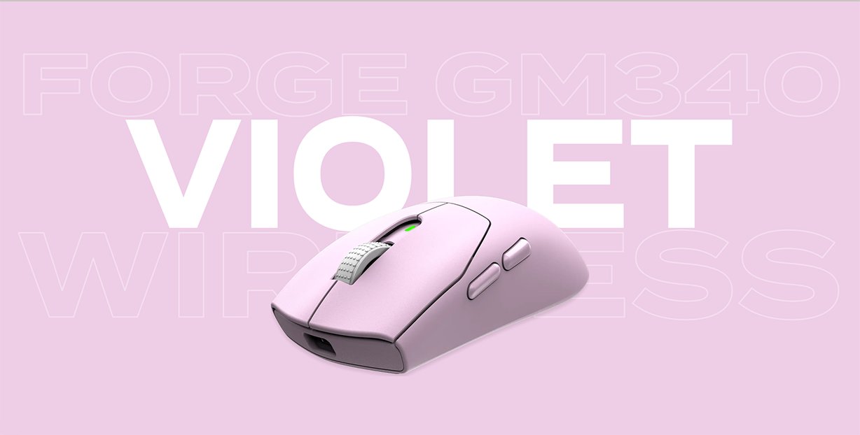 MSI FORGE GM340 Wireless Optical Gaming Mouse - Violet