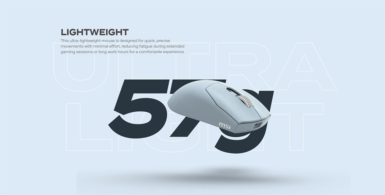 MSI FORGE GM340 Wireless Optical Gaming Mouse - Violet