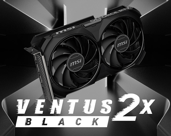 【小型】MSI RTX 4060 Ti 16GB VENTUS 2X BLACK MSI GeForce RTX 4060 Ti Ventus 2X Black 16G OC Graphics Card
