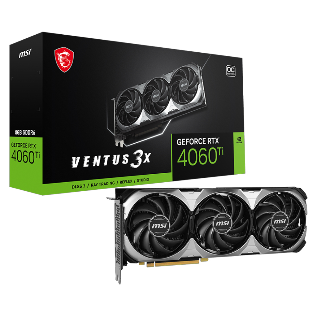MSI GeForce RTX 4060 Ti VENTUS 3X E1 OC 8GB Video Card