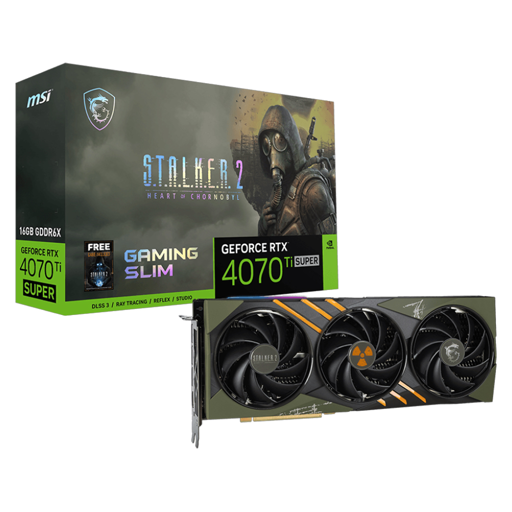 MSI GeForce RTX 4070 Ti Super Gaming Slim Stalker 2 Edition 16GB Video Card