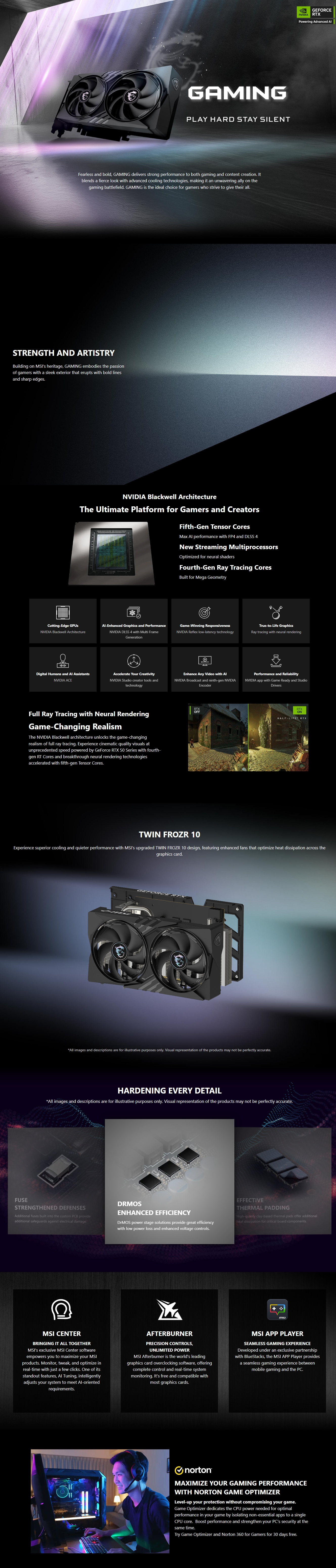 MSI GeForce RTX 5050 GAMING OC 8GB Video Card