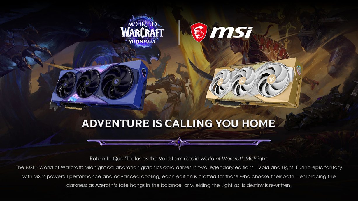 MSI GeForce RTX 5070 12G World of Warcraft MIDNIGHT LIGHT EDITION OC Video Card