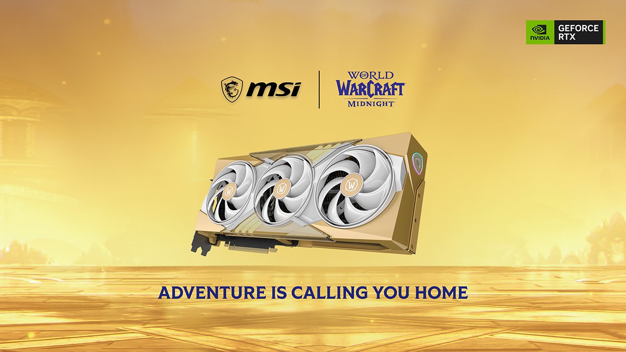 MSI GeForce RTX 5070 12G World of Warcraft MIDNIGHT LIGHT EDITION OC Video Card