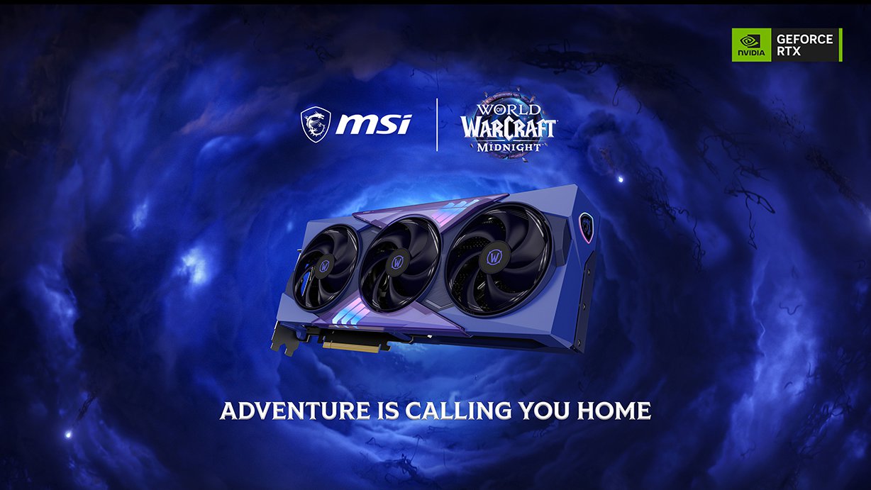 MSI GeForce RTX 5070 12G World of Warcraft MIDNIGHT VOID EDITION OC Video Card