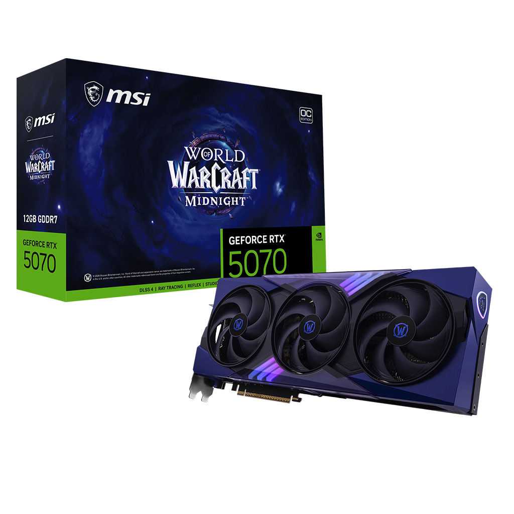 MSI GeForce RTX 5070 12G World of Warcraft MIDNIGHT VOID EDITION