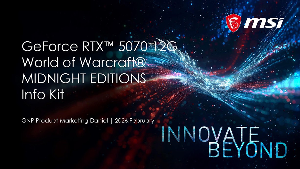 MSI GeForce RTX 5070 12G World of Warcraft MIDNIGHT VOID EDITION OC Video Card