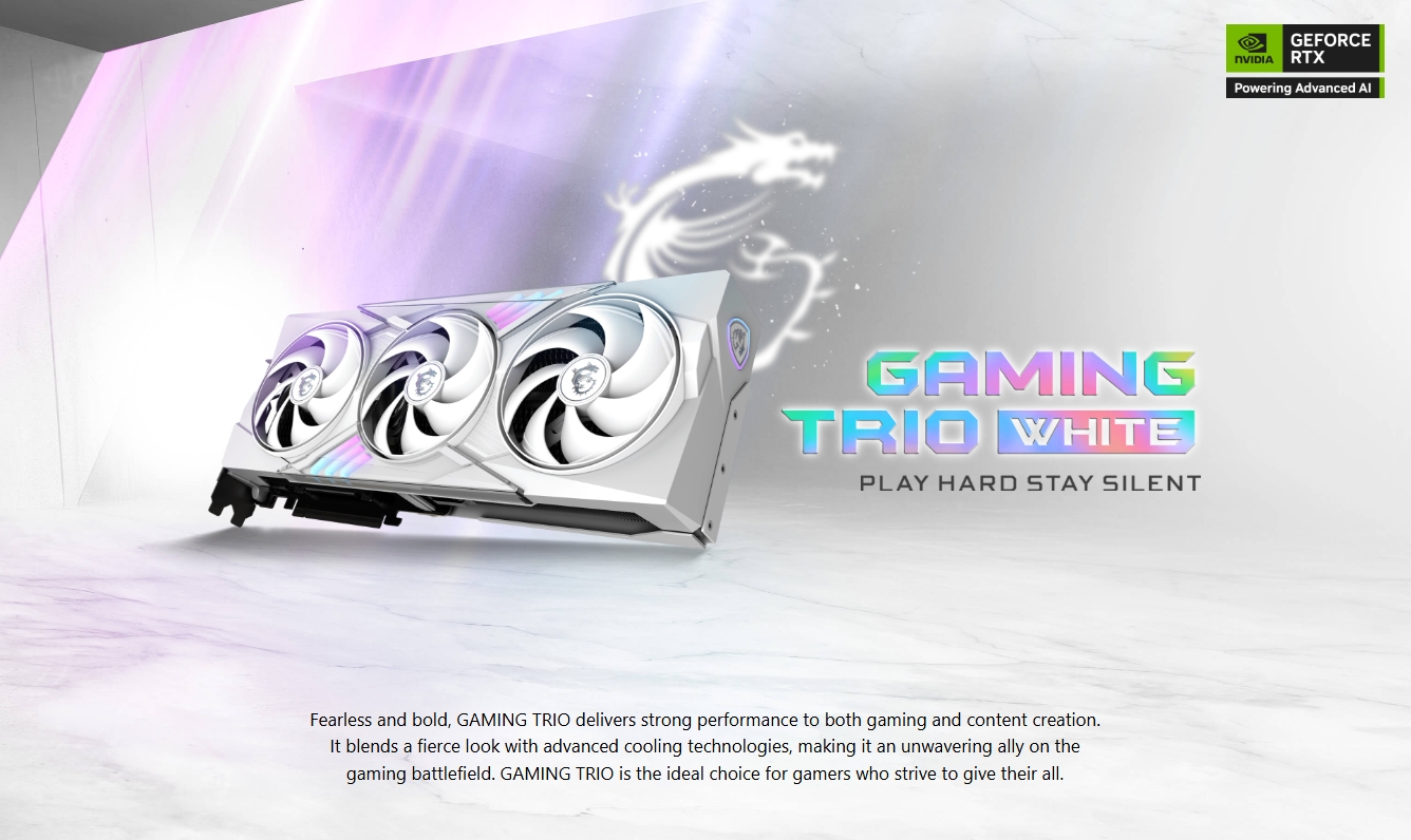 MSI GeForce RTX 5070 Ti GAMING TRIO OC 16GB Video Card - White