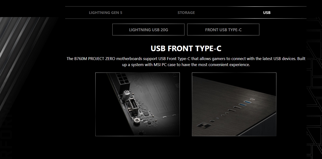 MSI MAG B760M PROJECT ZERO m-ATX Motherboard