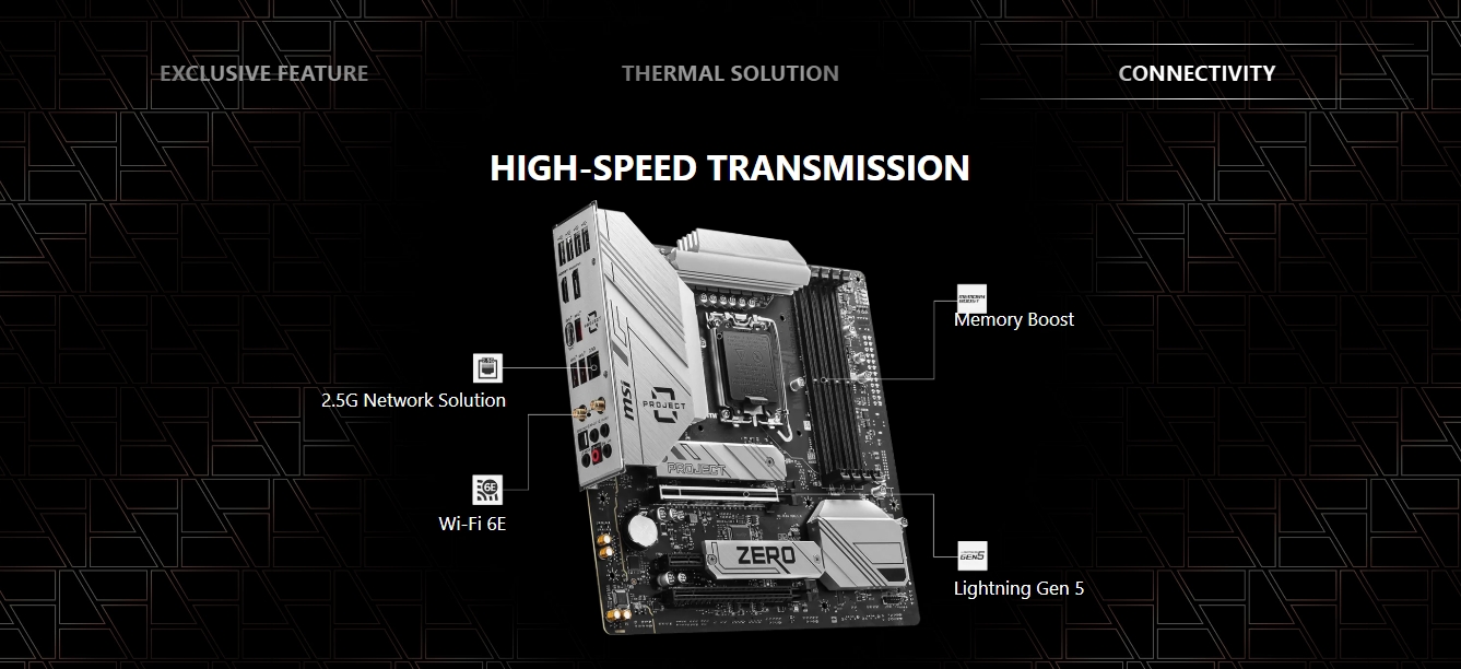 MSI MAG B760M PROJECT ZERO m-ATX Motherboard