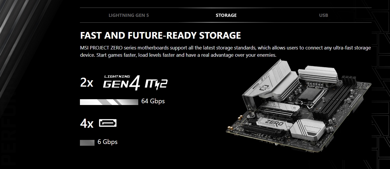 MSI MAG B760M PROJECT ZERO m-ATX Motherboard