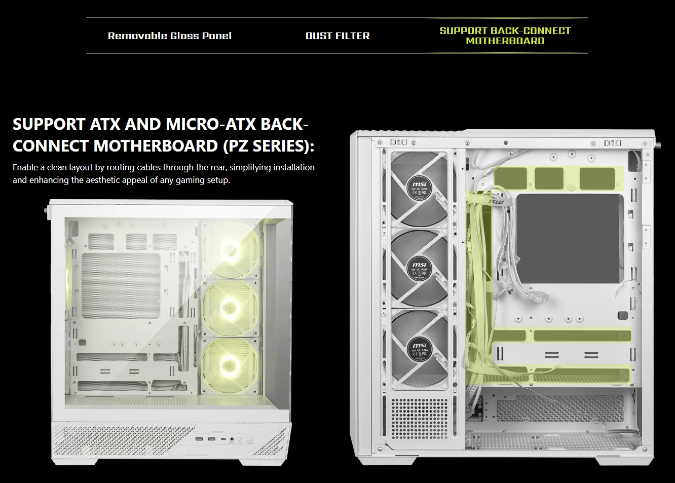 MSI MAG PANO 130R PZ Mid-Tower ATX Case - Black