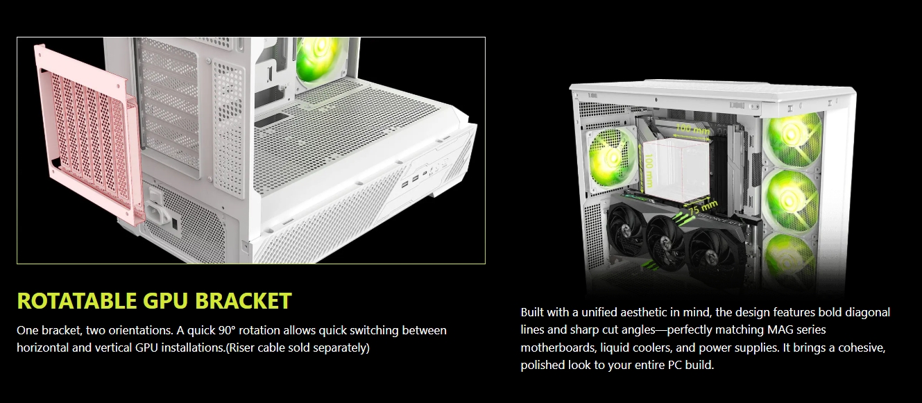 MSI MAG PANO 130R PZ Mid-Tower ATX Case - White