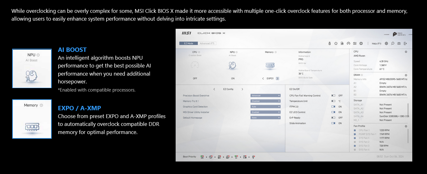 MSI PRO B840-P WIFI AM5 ATX Motherboard