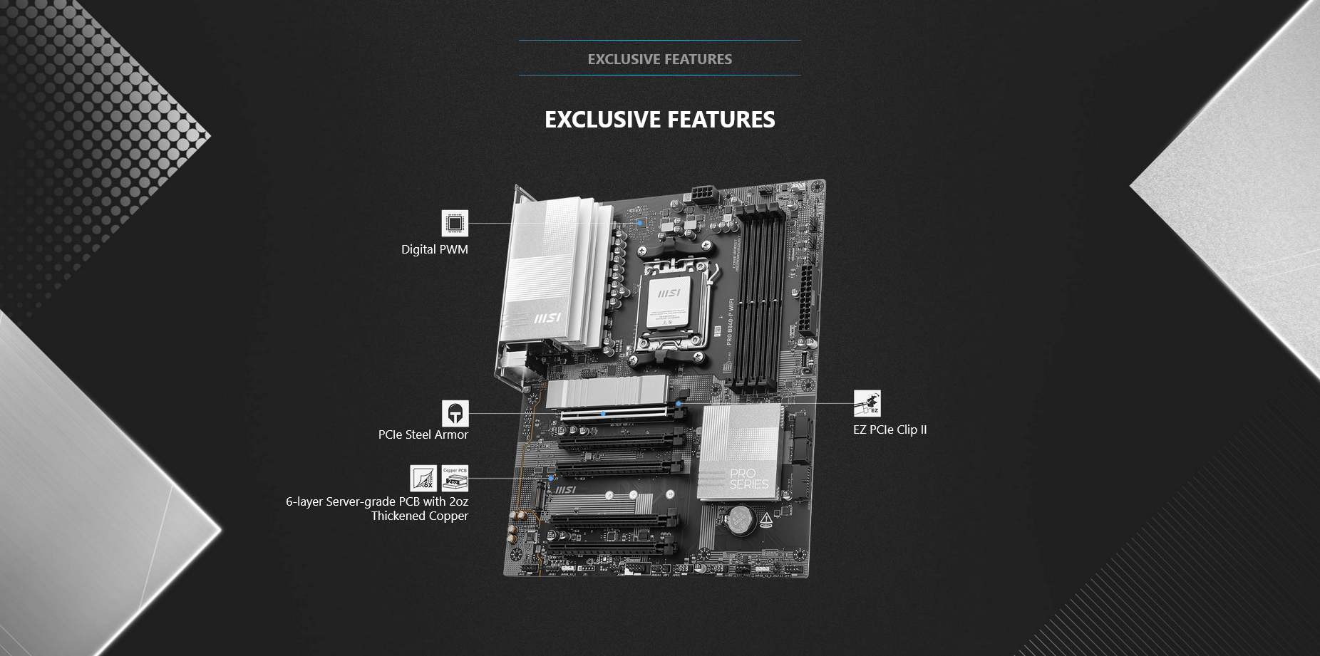 MSI PRO B840-P WIFI AM5 ATX Motherboard