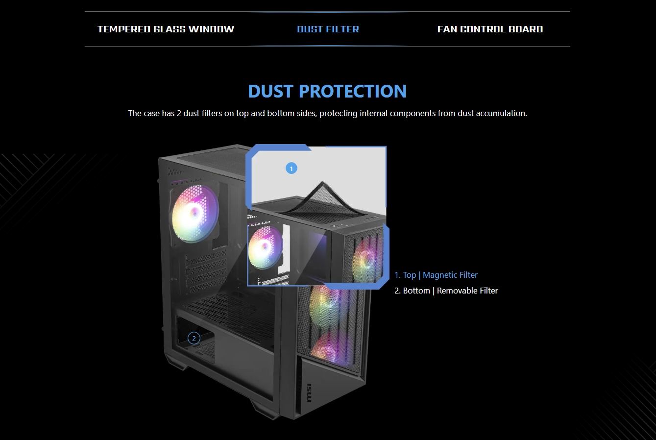 MSI PRO FORGE M051A Micro-ATX Mini Tower Case