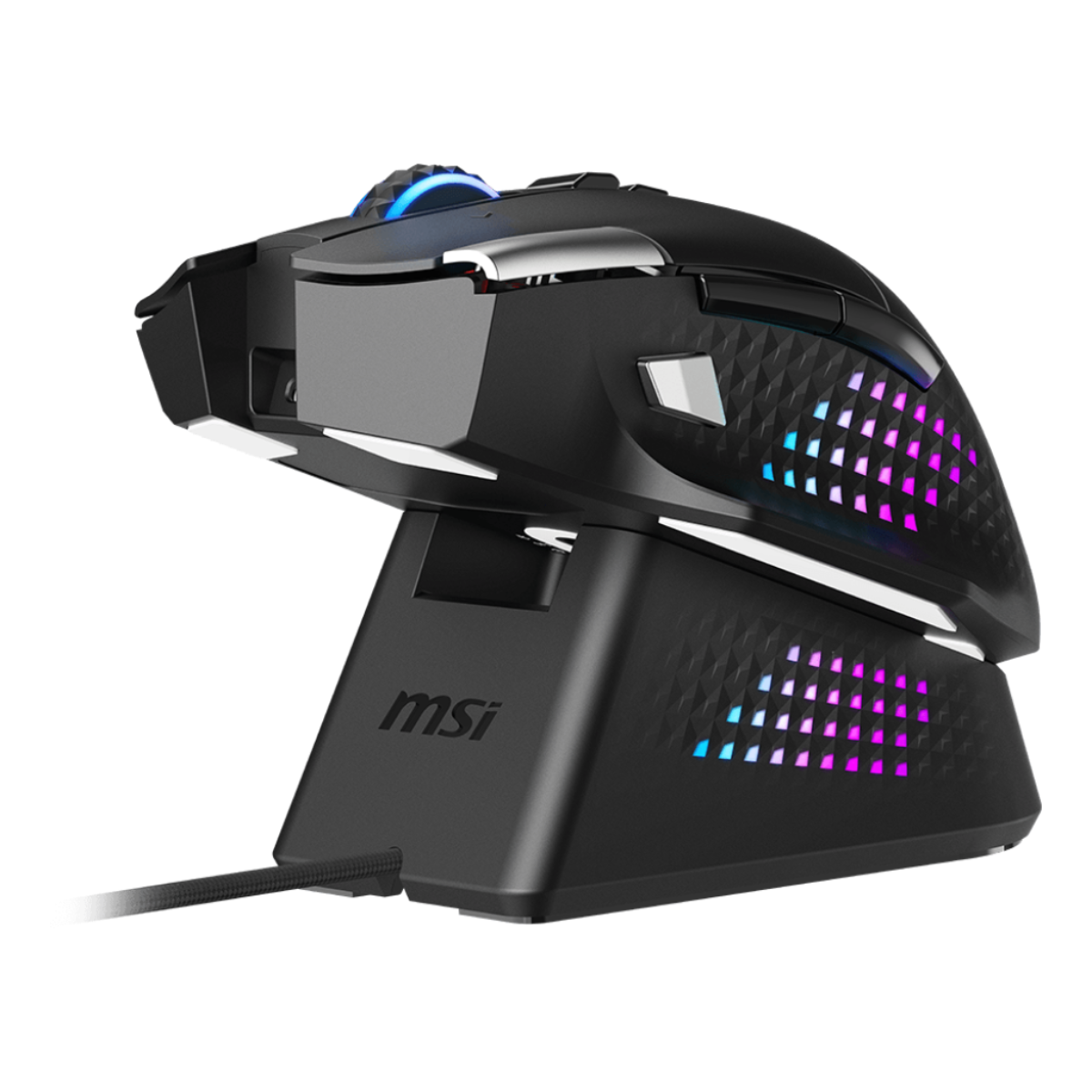 MSI VERSA PRO Wireless RGB Optical Gaming Mouse with Mouse Dock Pro ...