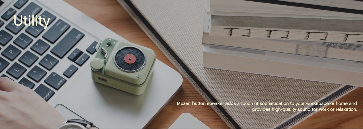 MUZEN Button Mini Bluetooth Speaker - Green