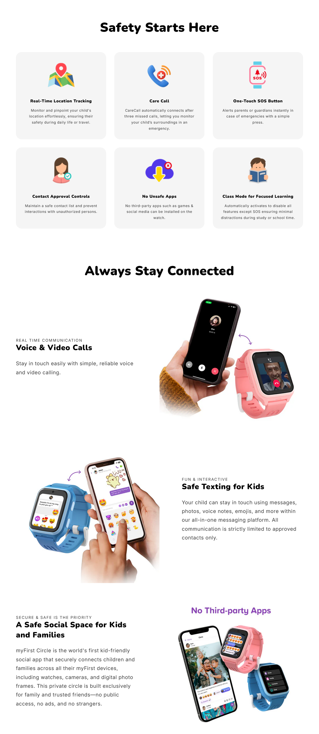 myFirst Fone M1 Smart Watch - Sakura Pink