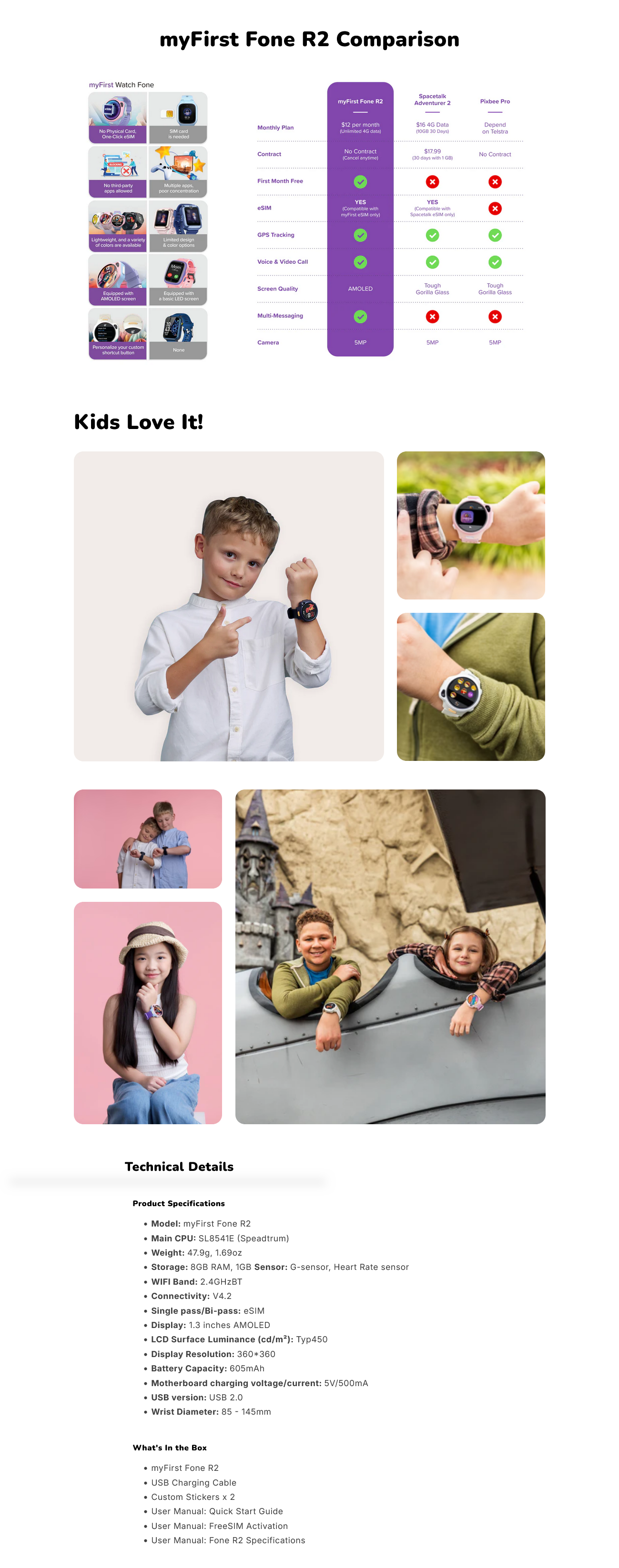myFirst Fone R2 Smart Watch - Acai