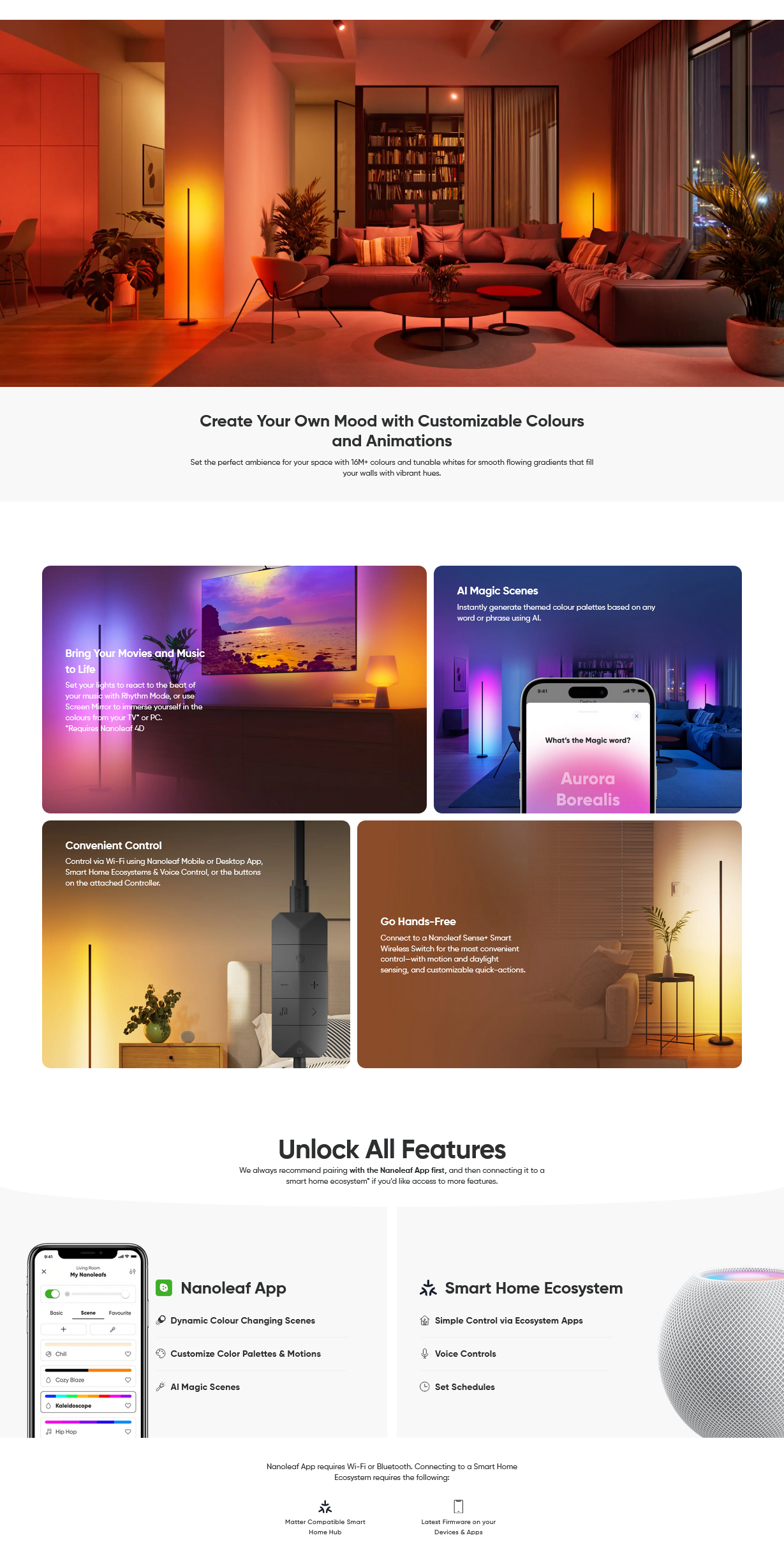 Nanoleaf Matter Smart Multicolour Floor Lamp