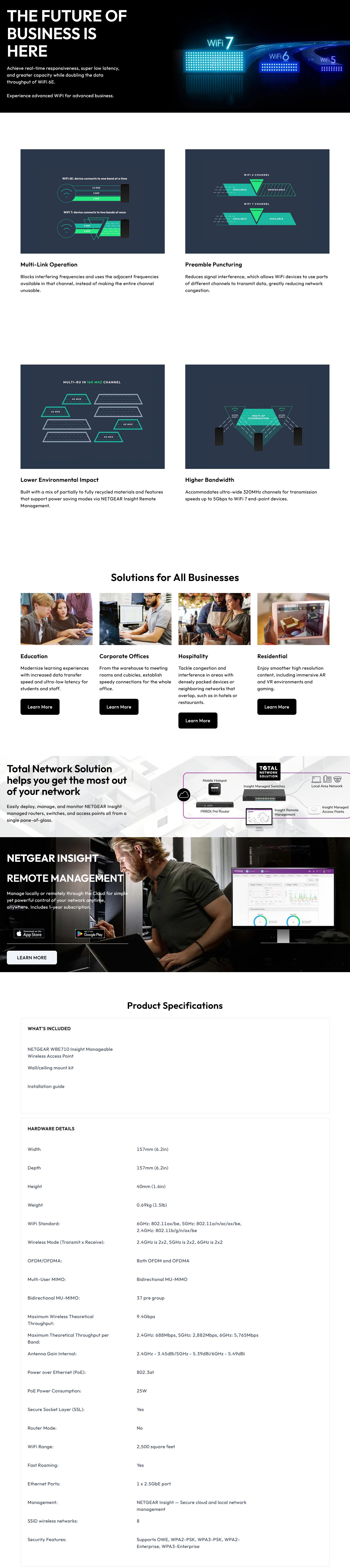 Netgear BE9400 Tri Band WiFi 7 Access Point