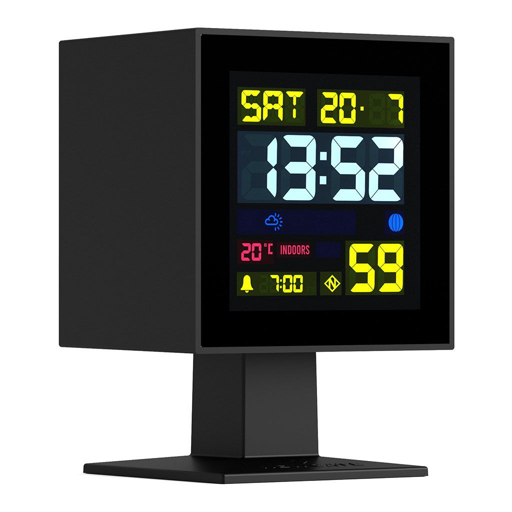 Newgate Monolith LCD Alarm Clock - Black - NGLCD/MONO1 | Mwave