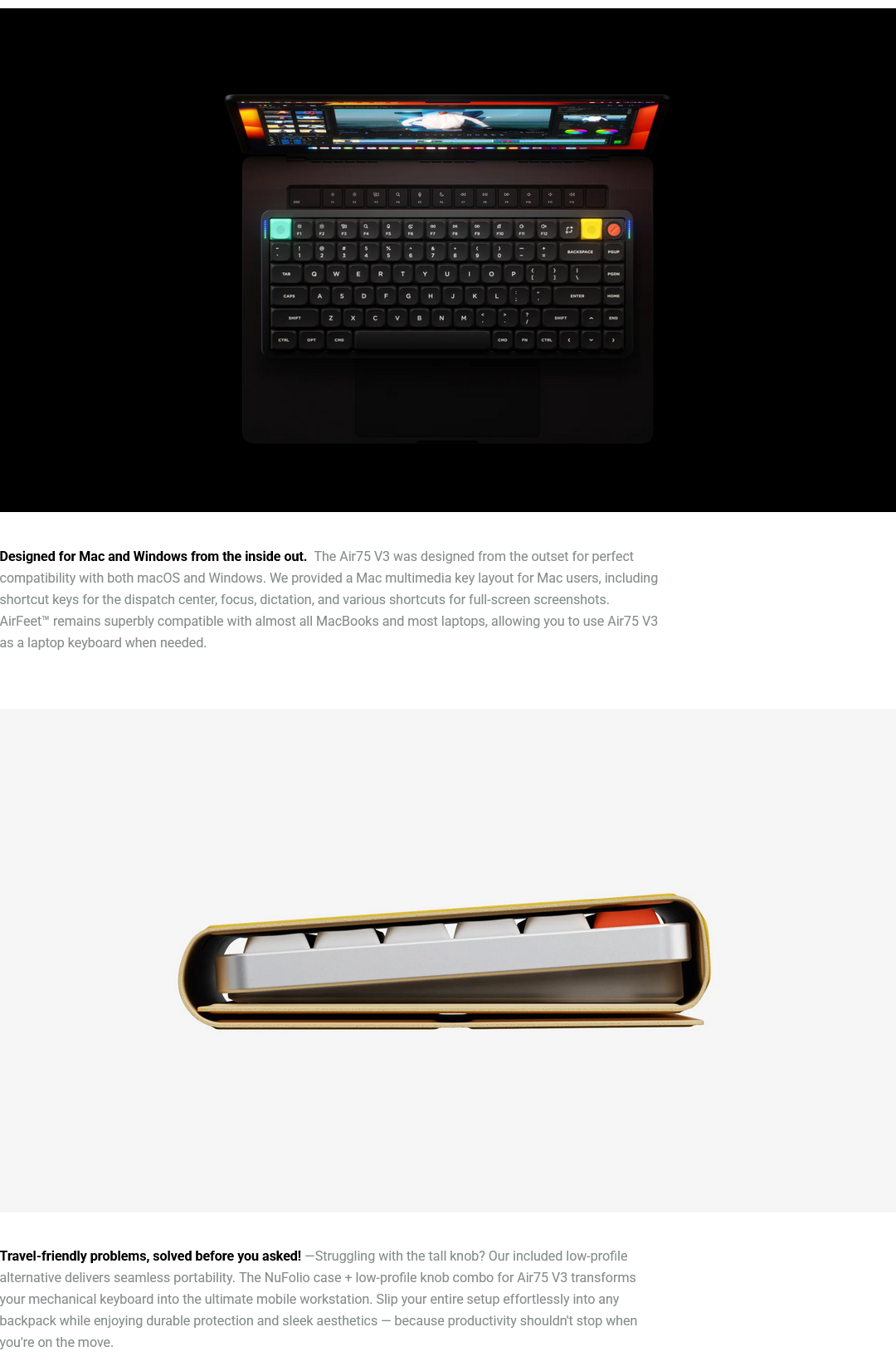 NuPhy Air75 V3 - Nebula Dark / 茶軸 JIS NuPhy Air75 V3