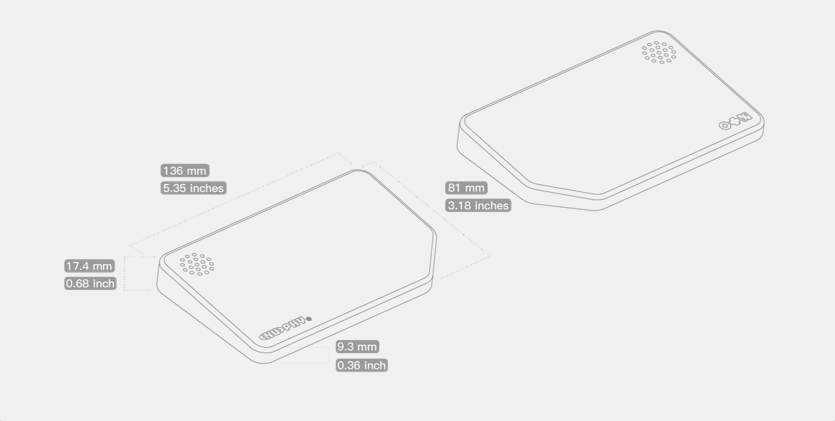 NuPhy Node Series High-Profile Silicone Wrist Rest - Ink Gray