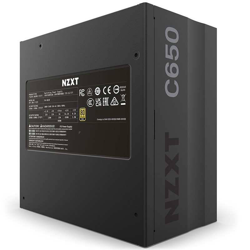 NZXT C Series 650W 80+ Gold Fully Modular Power Supply PA6G1BBAU