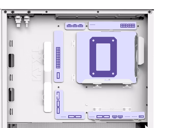 NZXT H9 Flow Tempered Glass Mid-Tower E-ATX Case - White