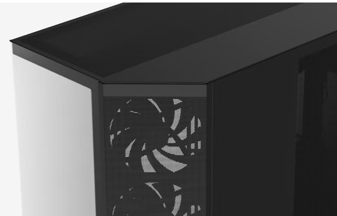 NZXT H9 Flow Tempered Glass Mid-Tower E-ATX Case - White