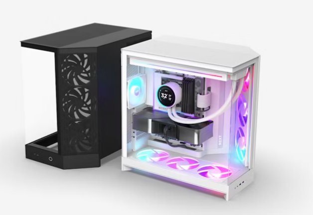 NZXT H9 RGB+ Flow Tempered Glass Mid-Tower E-ATX Case - Black