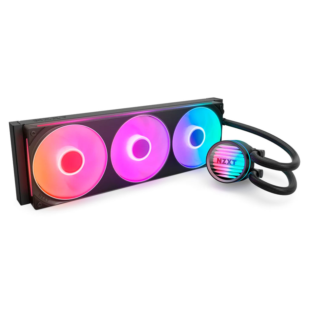 NZXT Kraken Core 360mm RGB AIO Liquid CPU Cooler Black RL KR36C B1 Nzxt Kraken Core 360mm Rgb Aio Liquid Cpu Cooler Black Ac92551 47894 