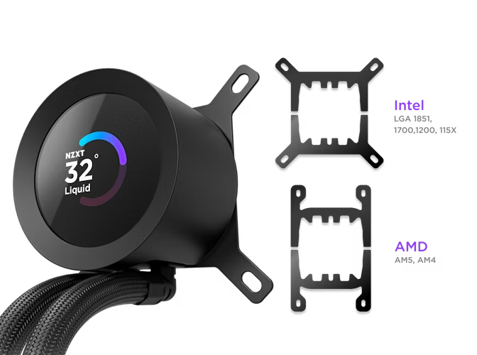 NZXT Kraken Plus 360mm Liquid CPU Cooler - Black