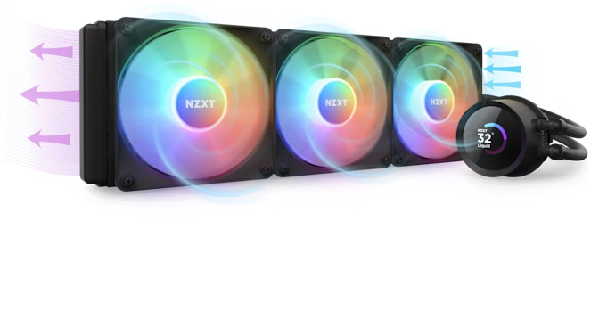 NZXT Kraken Plus RGB 360mm Liquid CPU Cooler - White